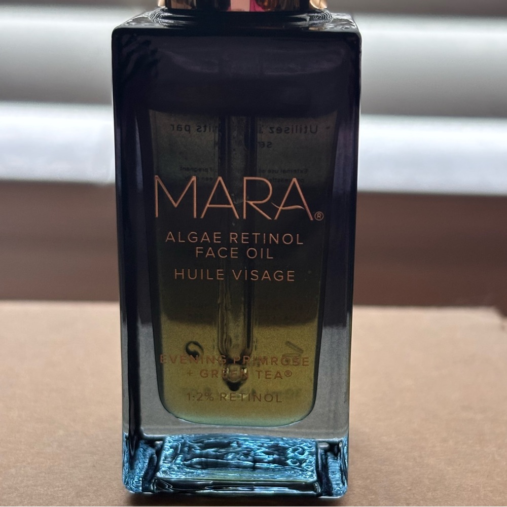 MARA 1.2% clean algae retinol face oil + green tea oil high end skin care
